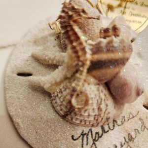 Martha's Vineyard Sparking Seahorse & Seashells Ocean Decor